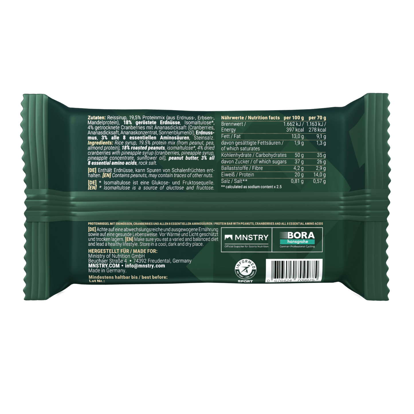 PROTEIN BAR 8 Peanut & Cranberry