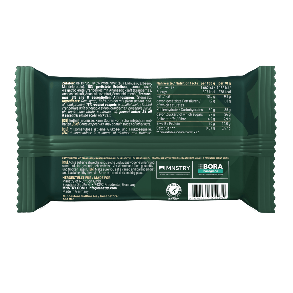 PROTEIN BAR 8 PEANUT & CRANBERRY
